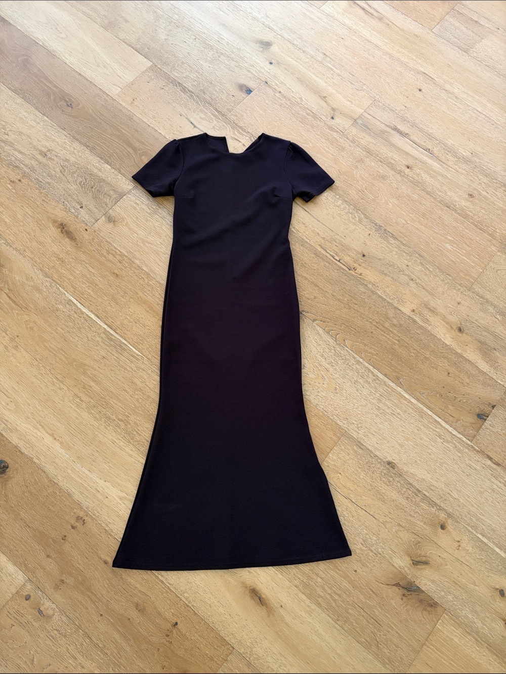 Nasty Gal Black Short-Sleeve Maxi Dress